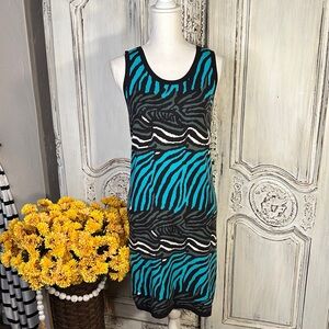 Banana Republic Issa London Collection Zebra Print Sleeveless Dress